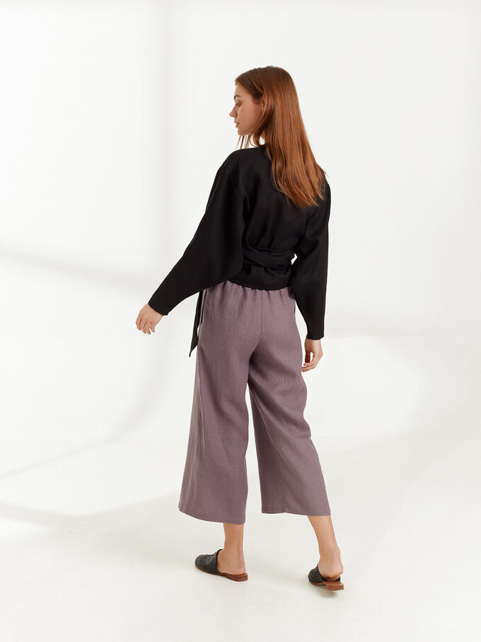 Bild 6 von RILEY - Hochgeschnittene Leinenhose mit weitem Bein in von ALBERALKIRK