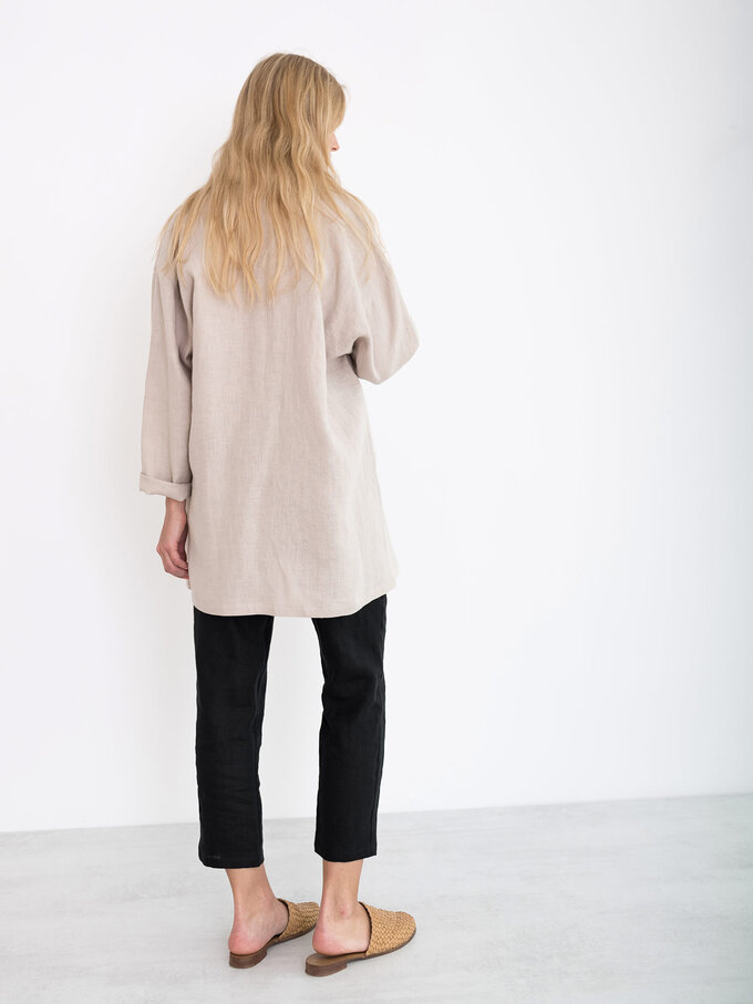 Image 2 of ROSEMARY Linen Jacket in Beige from ALBERALKIRK