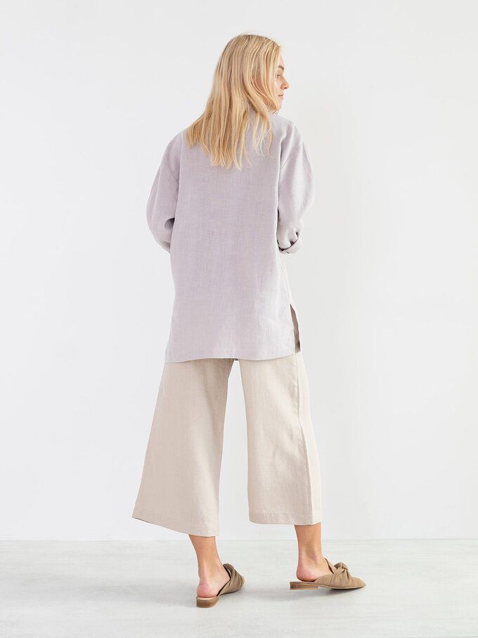 Image 5 of ROSEMARY Linen Shirt in Silver Pink from ALBERALKIRK