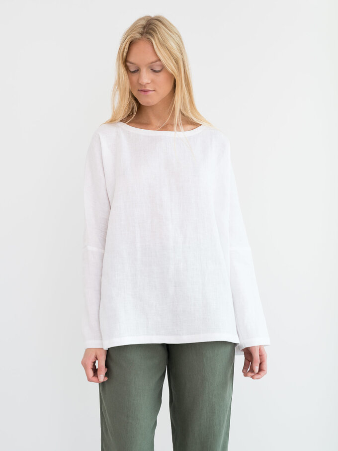 Image 3 of RUMI Linen Top in Sage Green from ALBERALKIRK