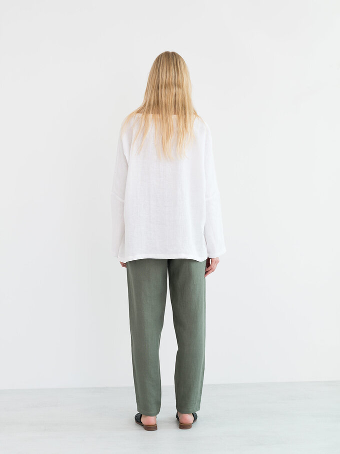 Image 4 of RUMI Linen Top in Sage Green from ALBERALKIRK