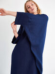 Image 3 of SELENE Linen Cocoon Dress in Navy Blue from ALBERALKIRK