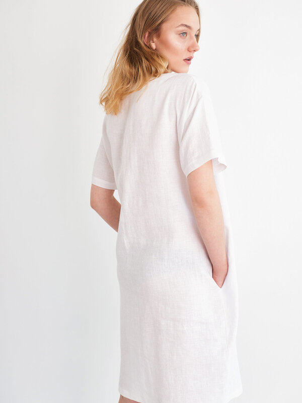 Image 1 of VENICE Linen Tunic Dress in White from Love and Confuse