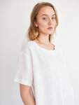 Image 3 of VENICE Linen Tunic Dress in White from ALBERALKIRK
