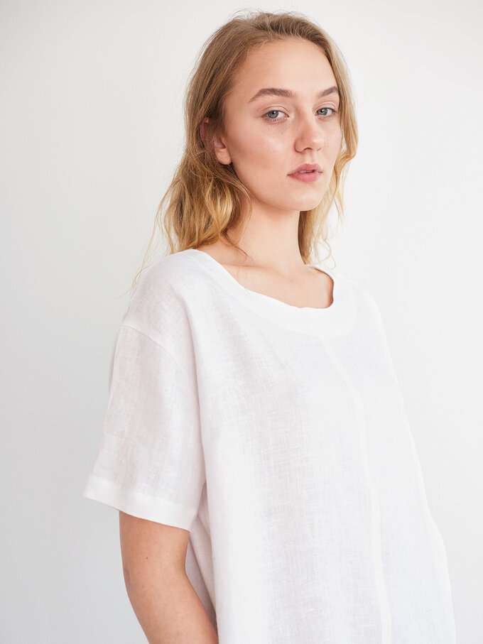 Bild 3 von VENICE Leinen-Tunikakleid in White, you can also choose other colors above von ALBERALKIRK
