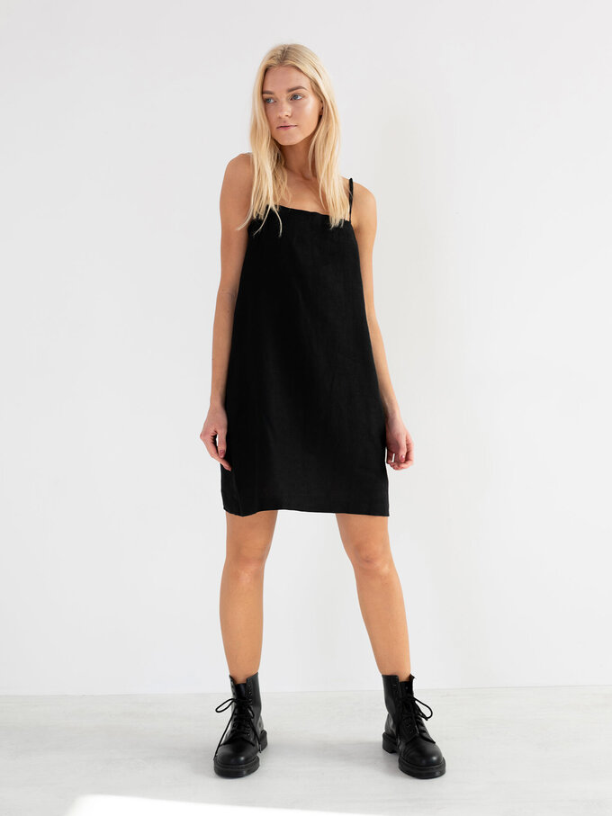 Bild 3 von VIOLET Leinen Slip-Kleid in Black, you can also choose other colors above von ALBERALKIRK