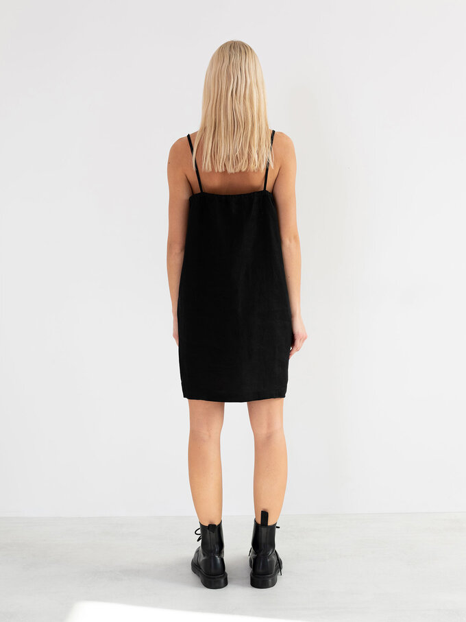 Bild 6 von VIOLET Leinen Slip-Kleid in Black, you can also choose other colors above von ALBERALKIRK