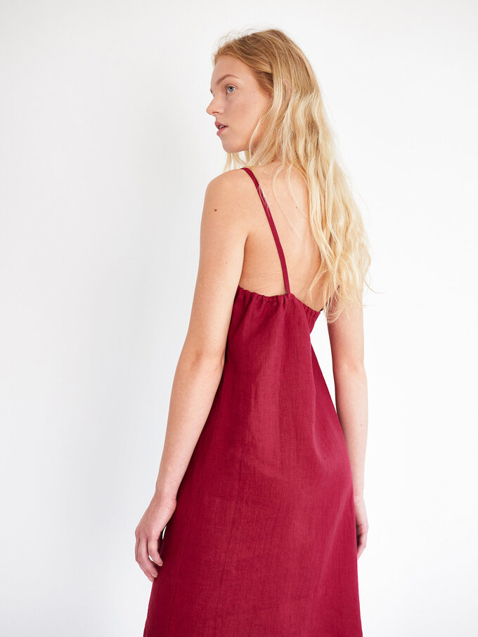 Bild 3 von VIOLET Leinen Slip-Kleid in von ALBERALKIRK