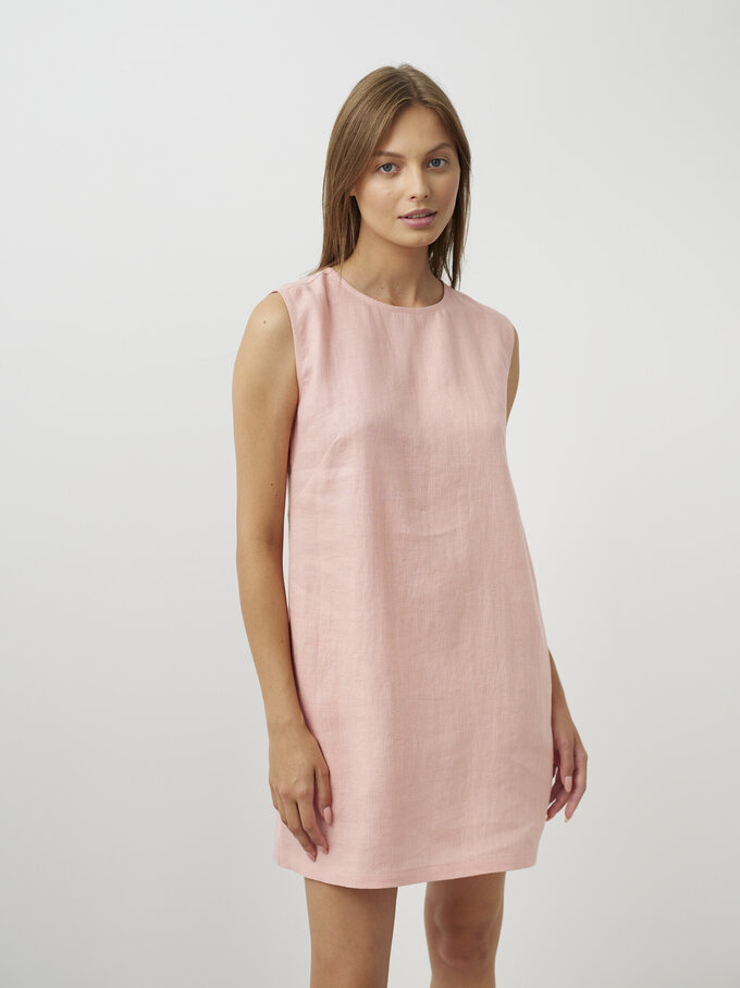 Image 2 of AJA Sleveless Linen Dress in Pink Spanish from Love and Confuse