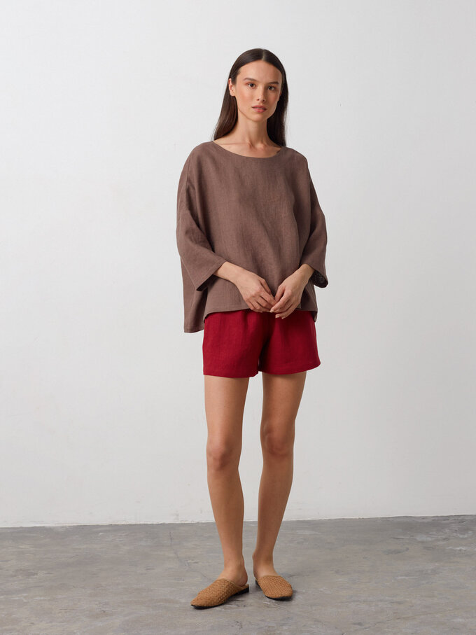Bild 4 von AMELIA Leinentop in Cocoa, you can also choose other colors above von Love and Confuse