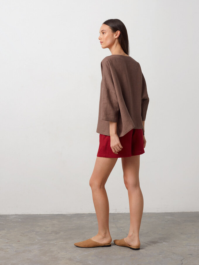 Bild 5 von AMELIA Leinentop in Cocoa, you can also choose other colors above von Love and Confuse