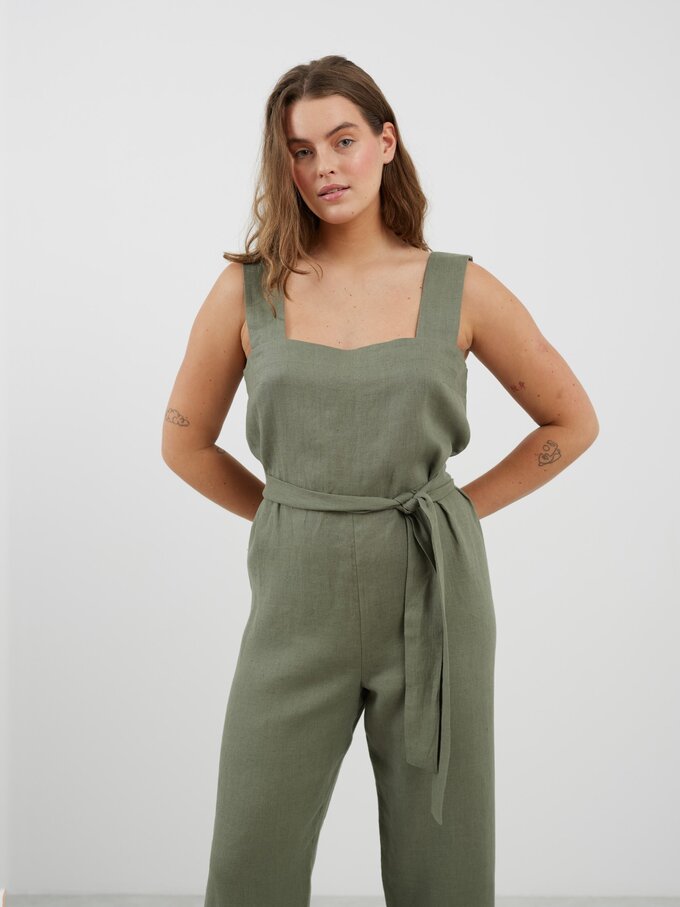 Bild 4 von DAKOTA ärmelloser Leinen Jumpsuit in von ALBERALKIRK