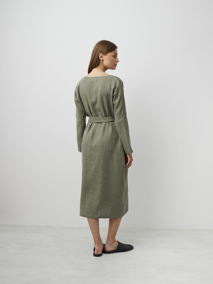 Bild 6 von DAWN Leinenkleid Midi & Maxi in Sage Green, you can also choose other colors above von ALBERALKIRK