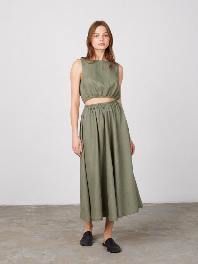 Image 2 of ETHNA Tank Top in Sage Green from ALBERALKIRK