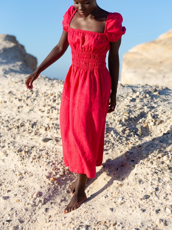 Bild 1 von HOLIDAY Leinenkleid mit Puffärmeln in von ALBERALKIRK