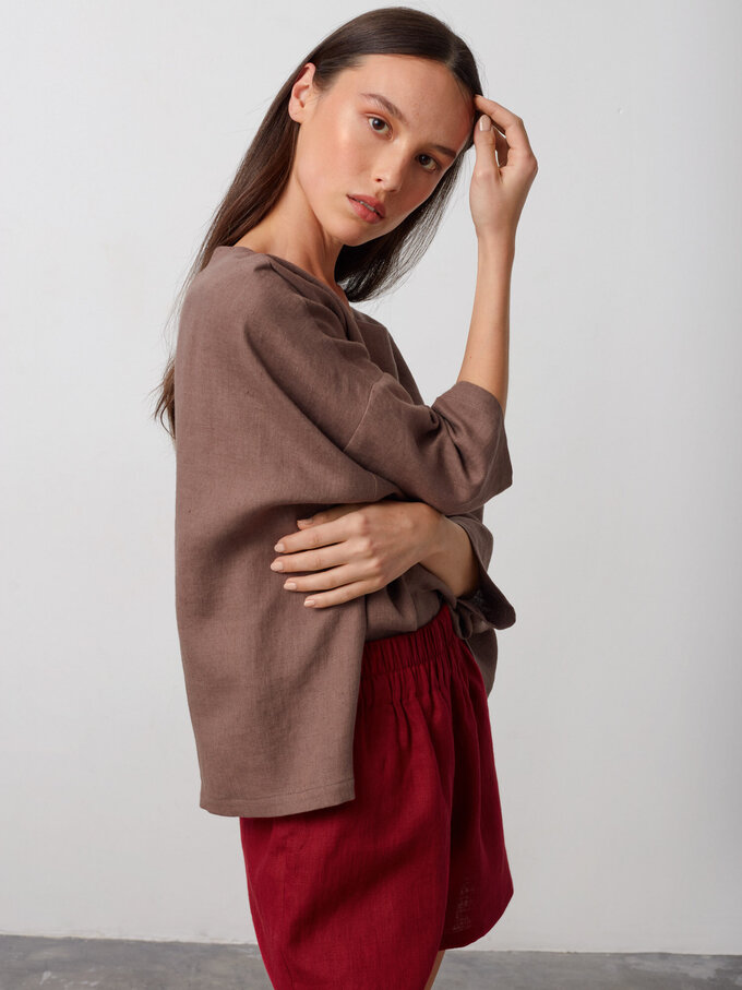Bild 3 von AMELIA Leinentop in Cocoa, you can also choose other colors above von Love and Confuse