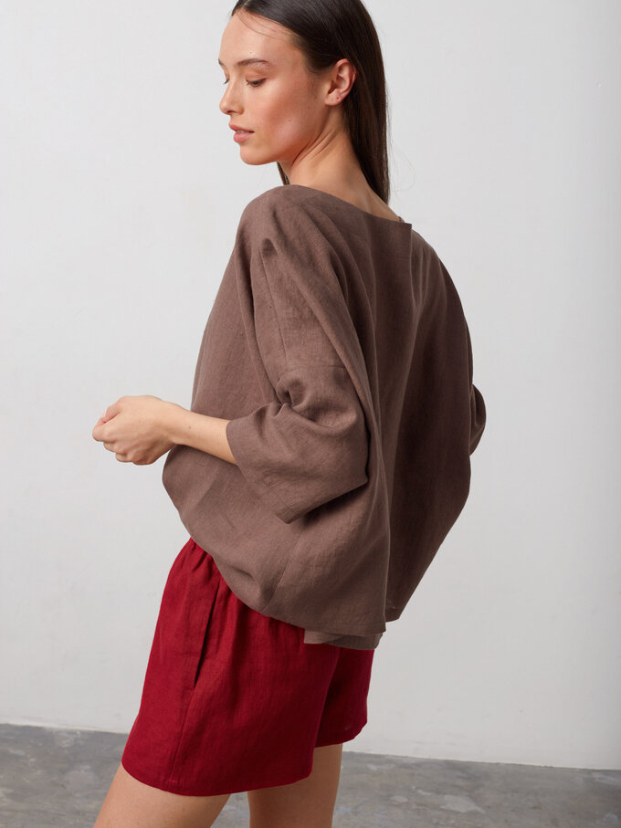 Bild 6 von AMELIA Leinentop in Cocoa, you can also choose other colors above von Love and Confuse