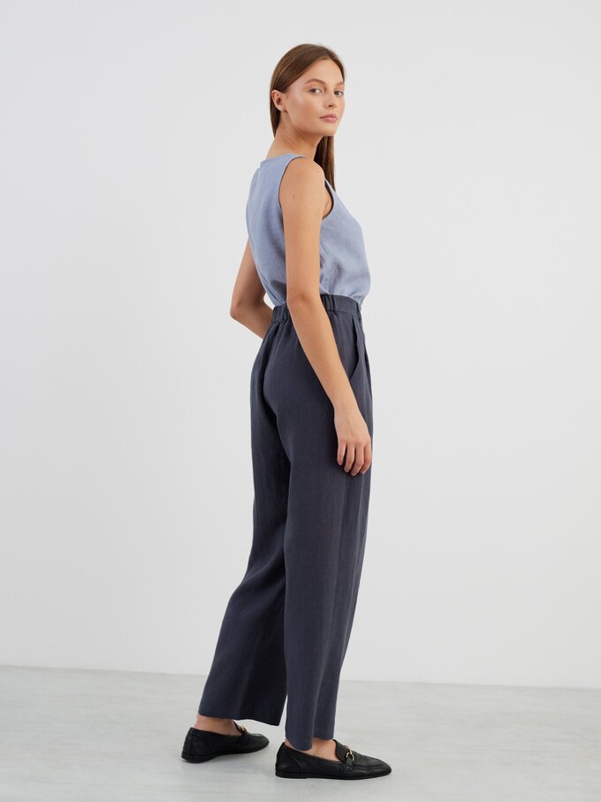 Bild 5 von JAMES - Elegante Leinenhose in Dunkelgrau von ALBERALKIRK
