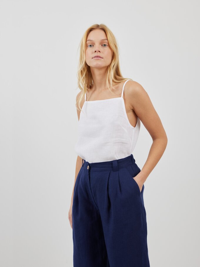 Bild 2 von JAMES - Elegante Leinenhose in Marineblau von ALBERALKIRK