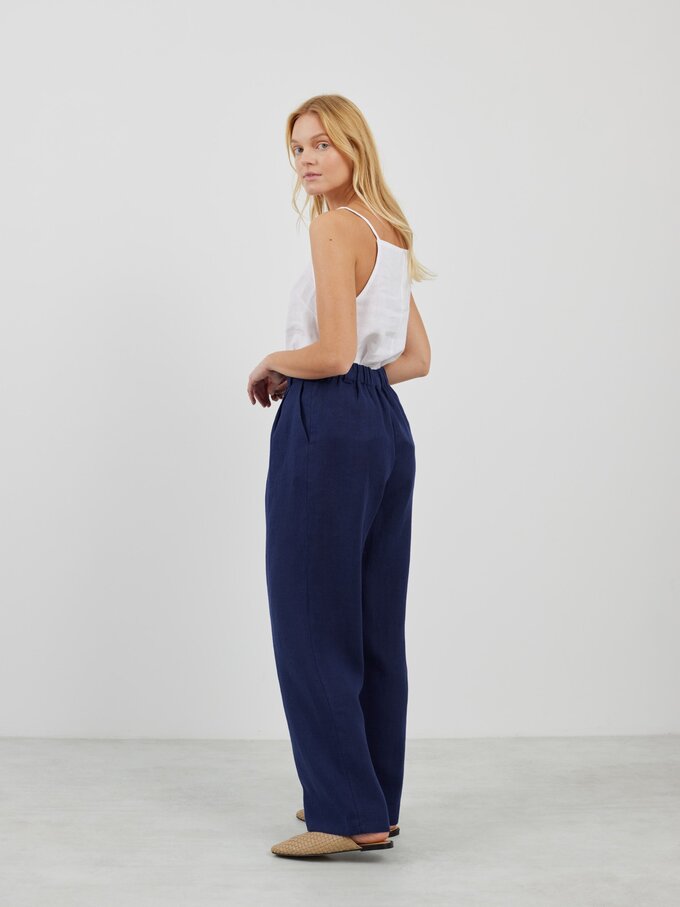 Bild 5 von JAMES - Elegante Leinenhose in Marineblau von ALBERALKIRK