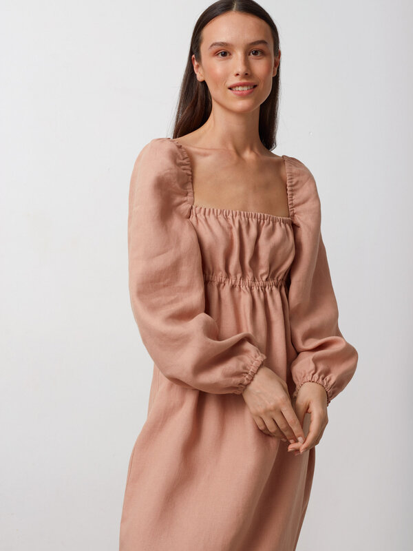 Bild 1 von MARGOT Leinenmidikleid in Camel, you can also choose other colors above von Love and Confuse