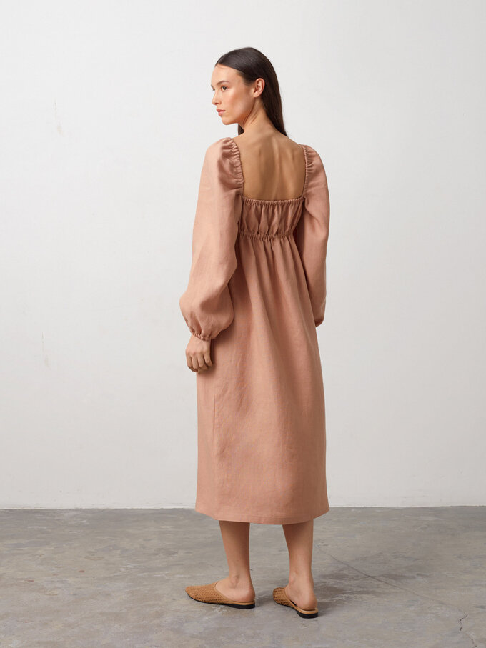 Bild 4 von MARGOT Leinenmidikleid in Camel, you can also choose other colors above von ALBERALKIRK