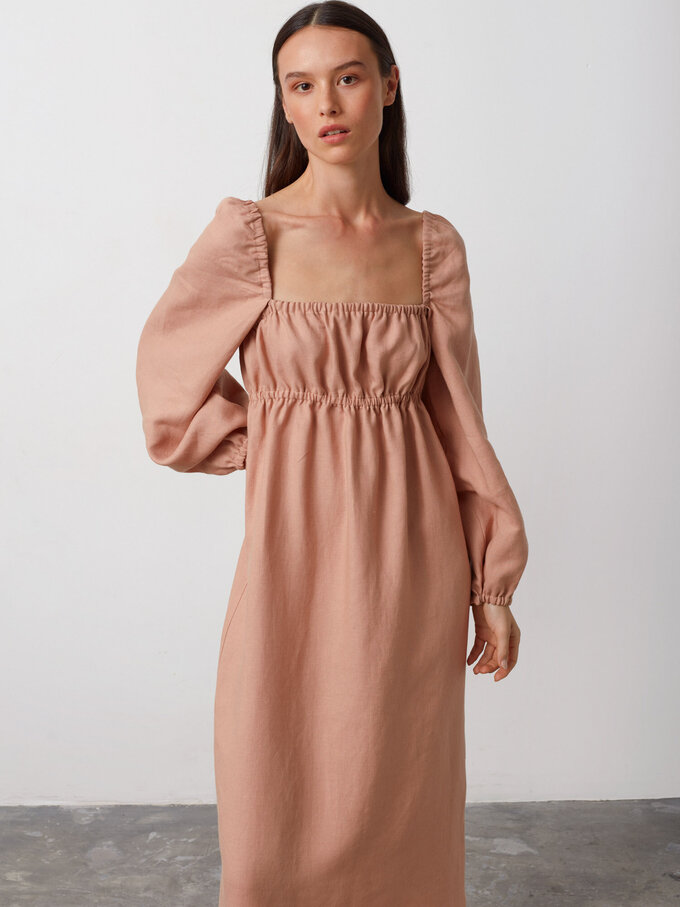 Bild 5 von MARGOT Leinenmidikleid in Camel, you can also choose other colors above von ALBERALKIRK