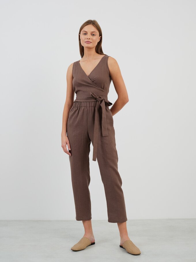Image 5 of OLIVER High Waisted Pants in Cocoa from ALBERALKIRK