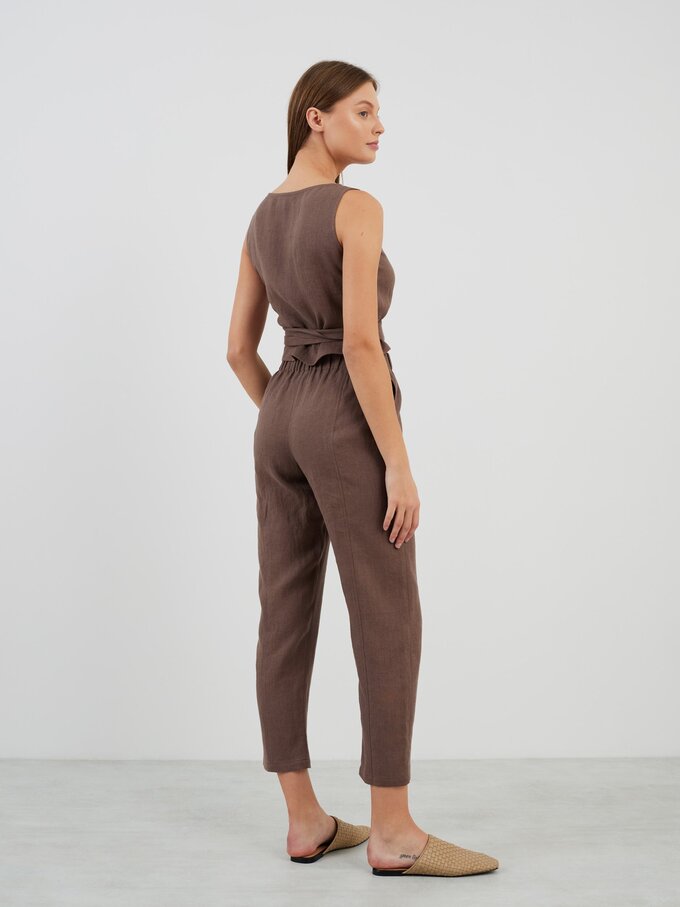 Image 6 of OLIVER High Waisted Pants in Cocoa from ALBERALKIRK