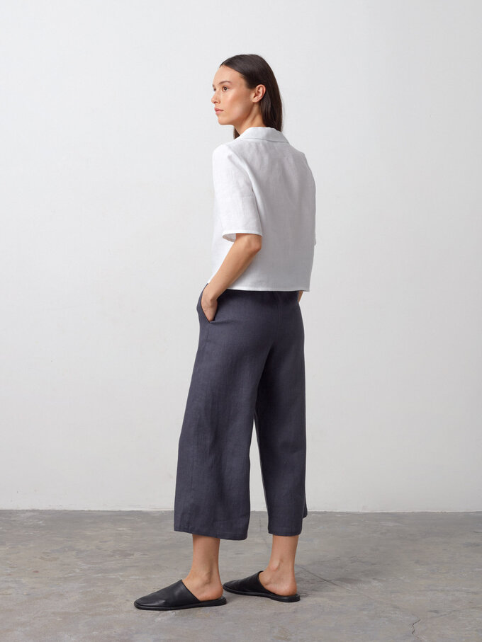 Bild 5 von RILEY - Hochgeschnittene Leinenhose mit weitem Bein in von ALBERALKIRK