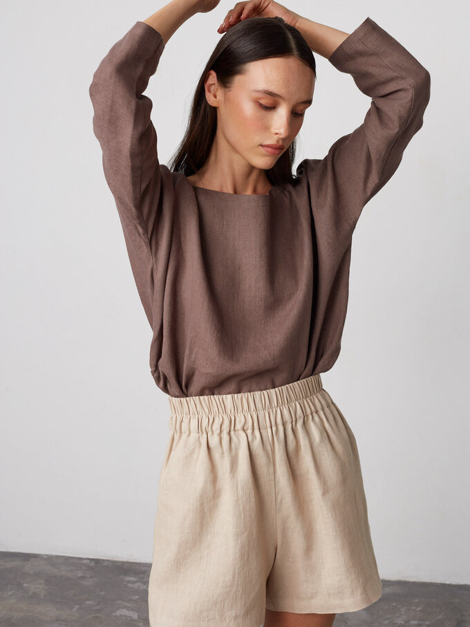 Bild 4 von RUMI Langarmshirt aus Leinen in Cocoa, you can also choose other colors above von ALBERALKIRK