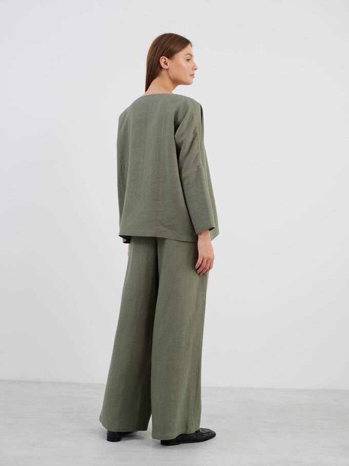 Bild 5 von RUMI Langarmshirt aus Leinen in Salbeigrün von ALBERALKIRK