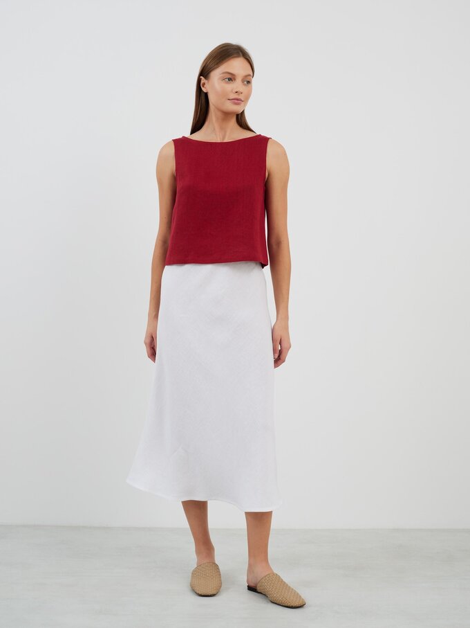 Bild 4 von SONATE Leinen-Tanktop in Kirschrot von ALBERALKIRK