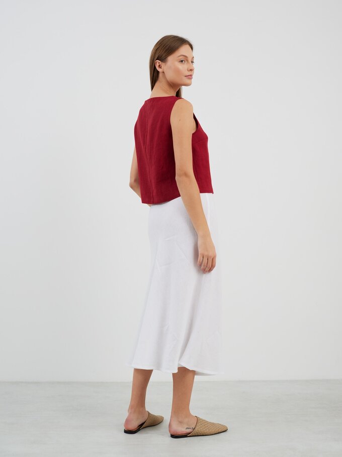 Bild 5 von SONATE Leinen-Tanktop in Kirschrot von ALBERALKIRK