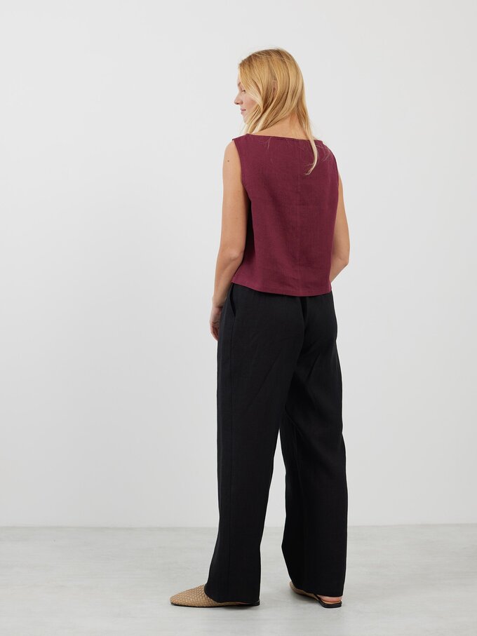 Bild 5 von SONATE Leinen-Tanktop in Aubergine von ALBERALKIRK