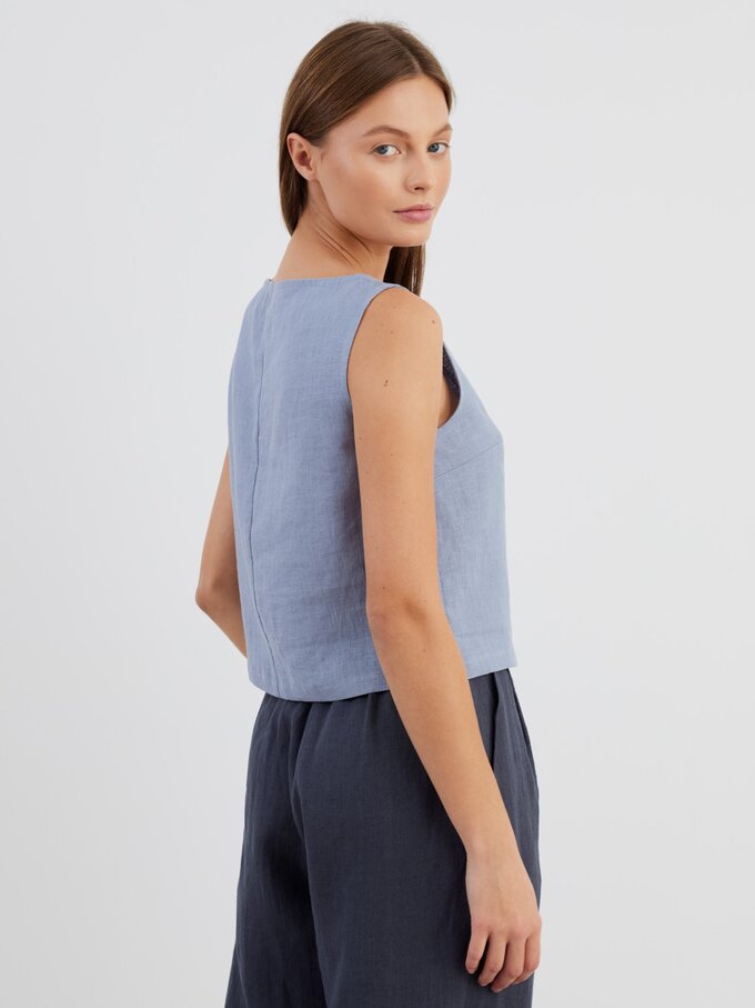 Bild 6 von SONATE Leinen-Tanktop in Horizontblau von ALBERALKIRK