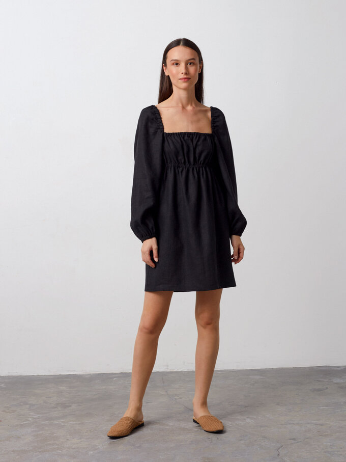 Bild 2 von TALULLA Leinen Minikleid in Black, you can also choose other colors above von ALBERALKIRK