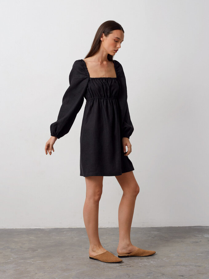 Bild 3 von TALULLA Leinen Minikleid in Black, you can also choose other colors above von ALBERALKIRK