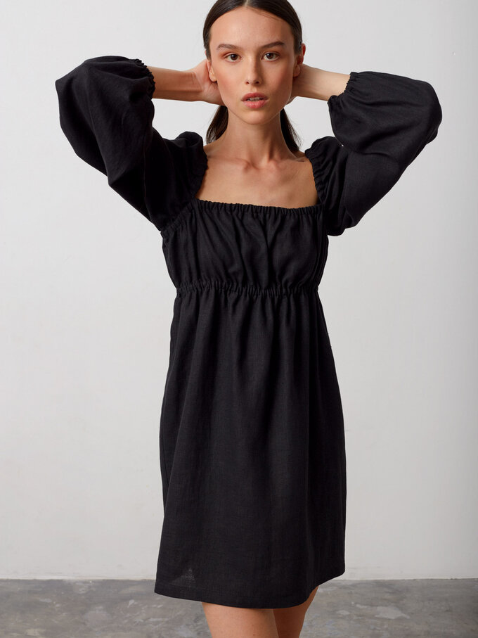 Bild 4 von TALULLA Leinen Minikleid in Black, you can also choose other colors above von ALBERALKIRK