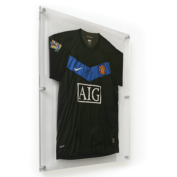 transparent, clear acrylic sports shirt frame