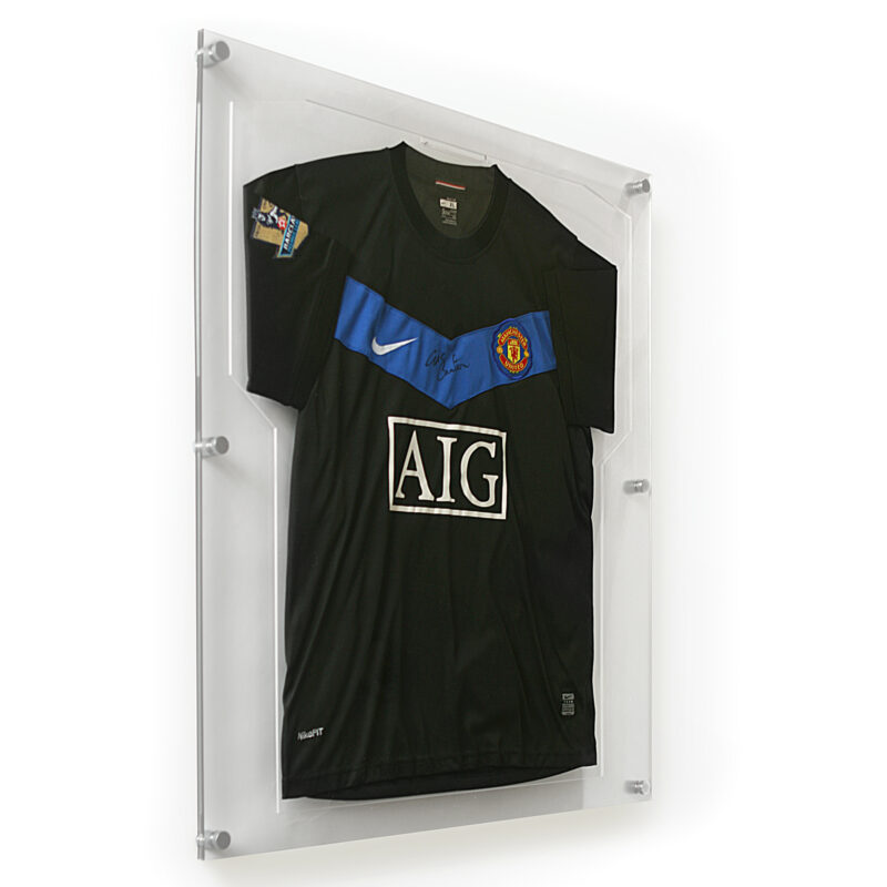 transparent, clear acrylic sports shirt frame